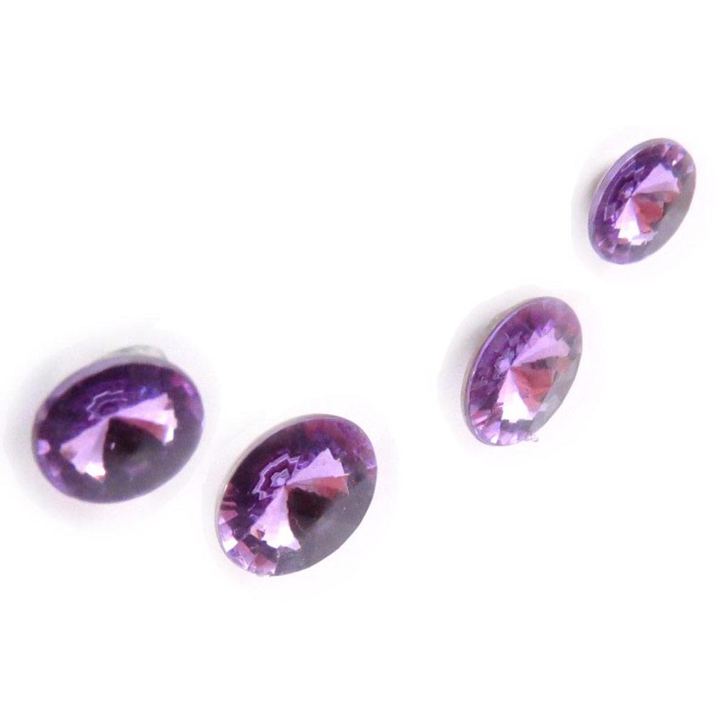 Les Trésors De Lily [J6203] - 2 Pairs of Purple 'Crystal' Earrings