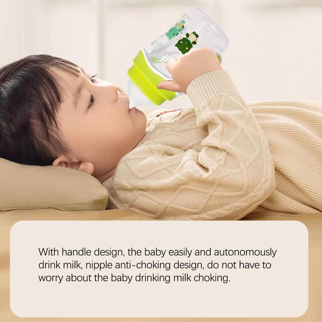 180ml Mushroom Bottle Food-grade PP Material Lightweight and Drop-resistant Wide-mouth Easy To Clean Silicone Nipple