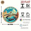 Retro Italy Venice Metal Wall Art 2D Flattened Aluminum Vintage Travel Poster Home Decor Decorative Metal Sign