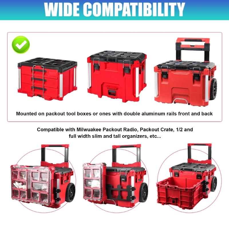 Front Mount Aluminum Tool Support With Secure Fastening Works With System Cases