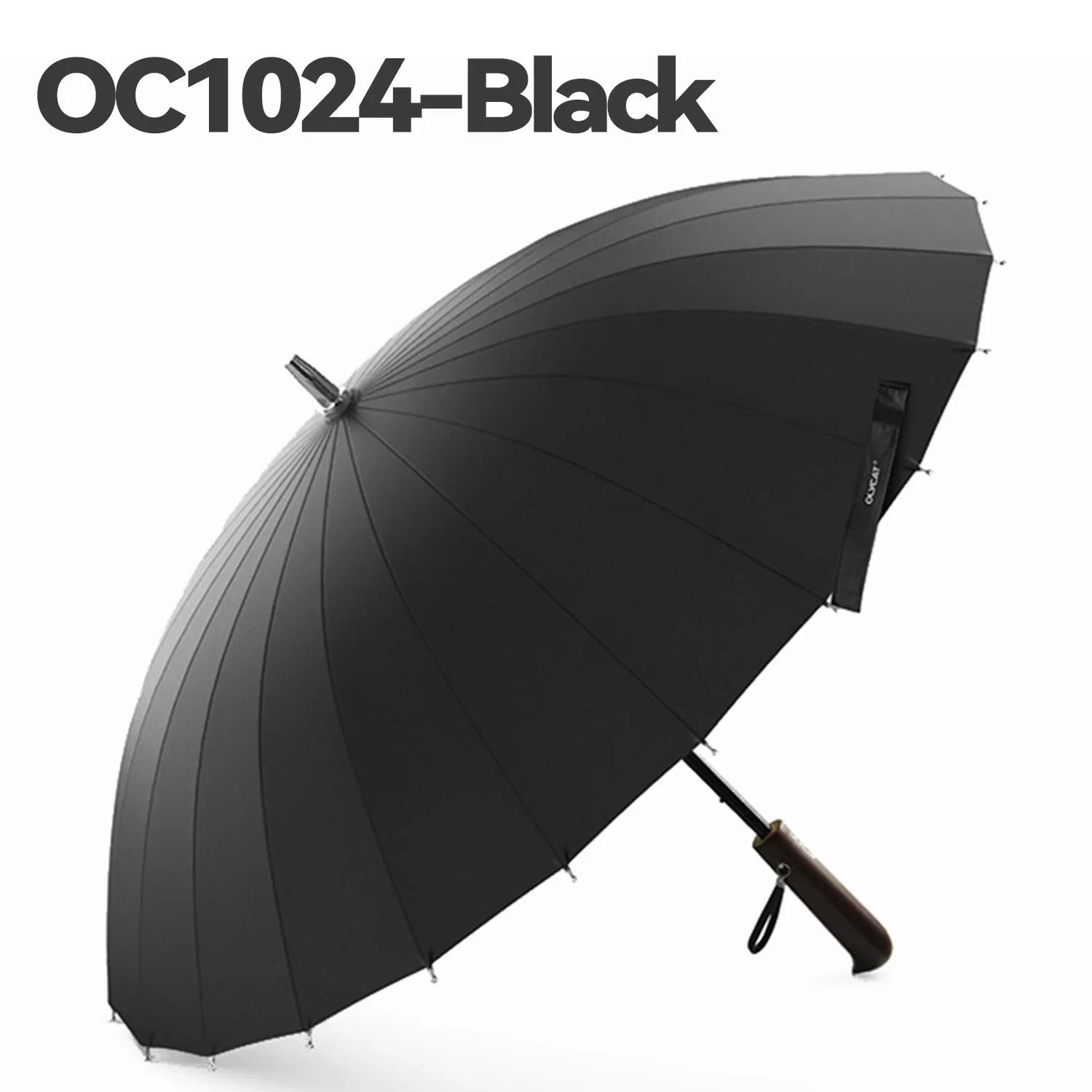 

Горячая Распродажа Зонт Дождь Женщины 24K Прочный Ветрозащитный Стекловолоконный Дождевой Зонт Мужчины Деревянный Длинная Ручка Зонты Для Гольфа Бренд Paraguas full-fiber&24K чёрный