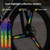 Reflective Sport Stickers for Car Motorcycle Wheel Hub Glow-in-the-Dark Colorful Modification Night Light Car Decals