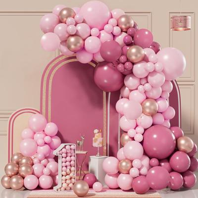 Rose Gold Balloon Garland Arch Kit Wedding Birthday Party Decoration Kids Adults Birthday Ballon Baby Shower Latex Baloon Chain