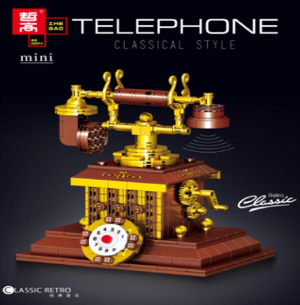 Zhegao Retro Sewing Machine, Typewriter, Gramophone, Telephone Building Blocks for Kids