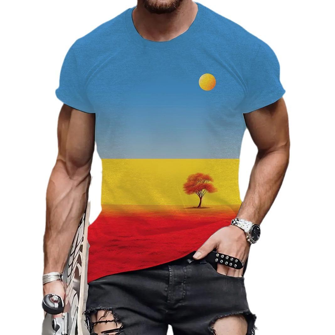 

Новая мужская футболка с коротким рукавом с принтом 3DT, летняя повседневная спортивная рубашка, мужская футболка 6XL