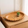 Leaf Tray Shallow Wood Bowl Serving Smooth Food Platter Sturdy