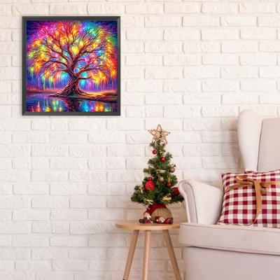 5D DIY Vollrundbohrer Diamantmalerei Bunter Baum Bausatz Heimdekoration Kunsthandwerk