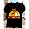 Men'S Rainbow Zippy Bungle George TV Show Graphic T-Shirt Colorful Cartoon Bear And Rainbow Prints, Short-Sleeved Crew Neck Casual Tee, Adult Size,