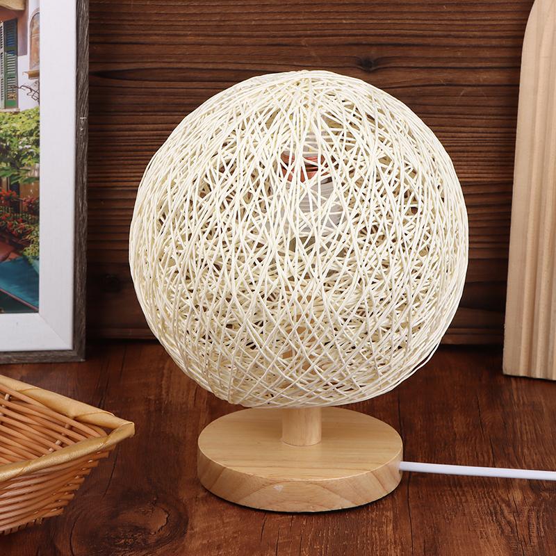 Round Concise Hand-Woven Rattan Vine Ball Pendant Lampshade Light Lamp Shades Light Accessories(20Cm Diameter)