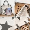 Damen Canvas Umhängetasche Ästhetische Stern Crossbody Tasche Handtasche mit großem Fassungsvermögen