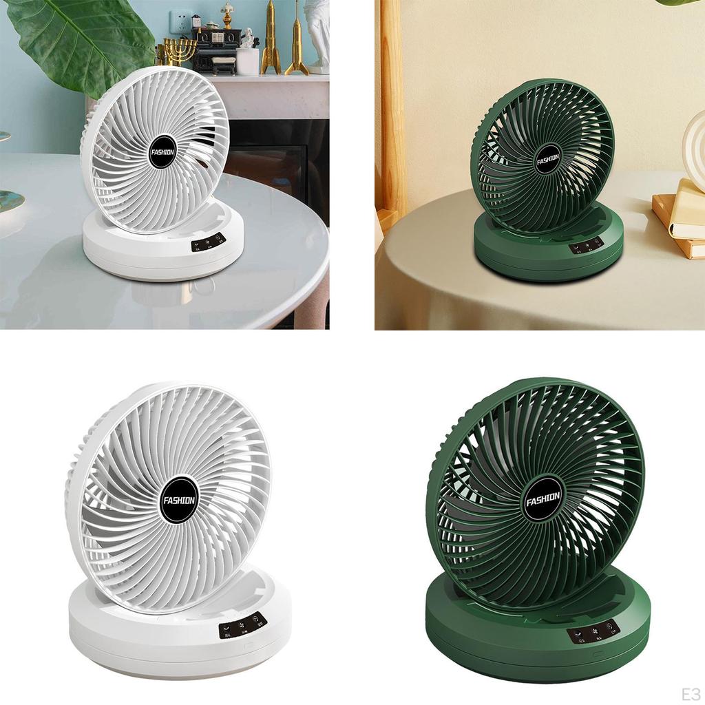 Desk Fan Air Cooling Portable Low Noise 4 Speed Table Wall Mounted for Dormitory Office