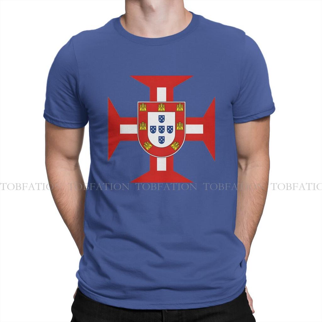 Portuguese Templar Cross With Shield TShirt For Male Knights Templar Tops Novelty T Shirt Soft Print Loose Creative Gift