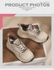 2024 Women's Genuine Leather Lightweight Lace-Up Sneakers - Non-Slip, Soft-Soled, Casual Fit for Autumn