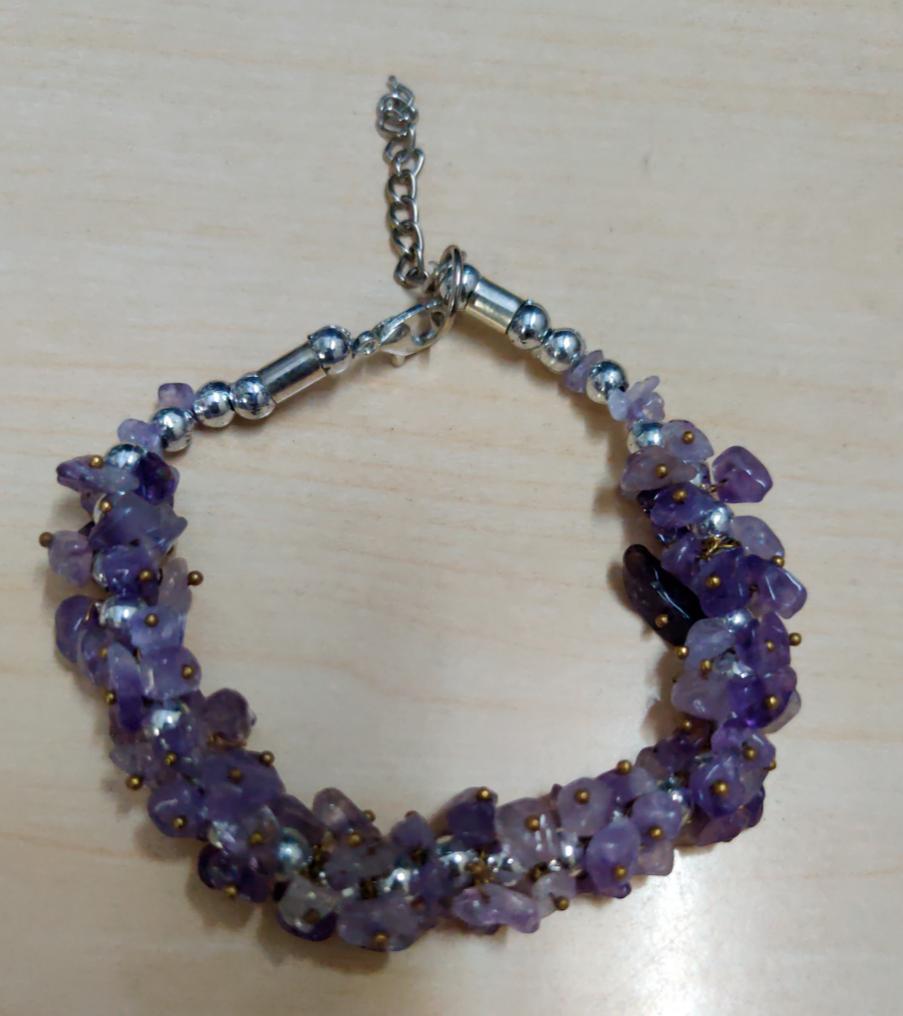 @ Crystal Stone Bracelet Purple Colour For Women And Girls SM110-60% OFF