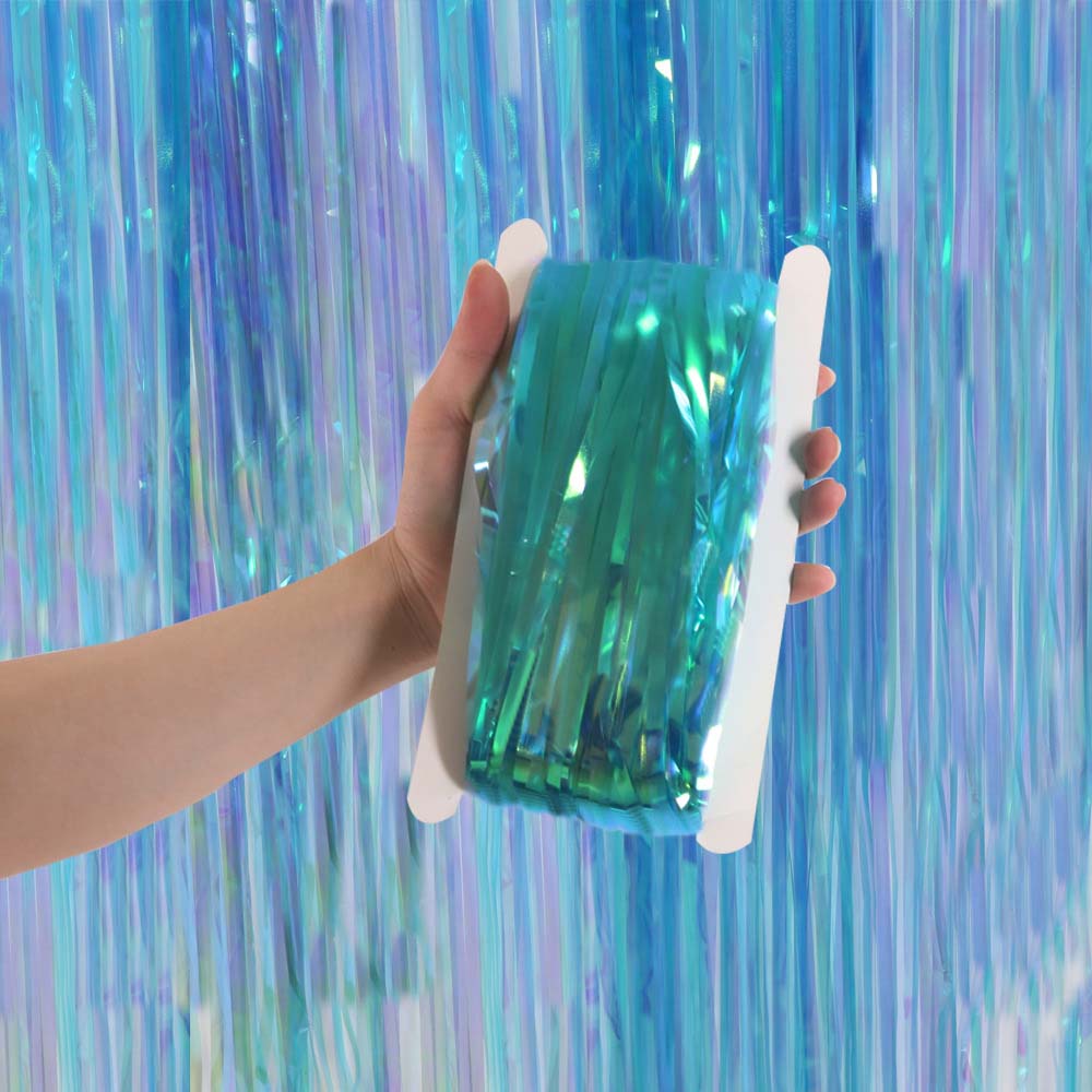 

Радужная занавеска от дождя с яркими прозрачными блестками для детского дня рождения, свадьбы, фото фон, настенная вечерние занавеска, декор синий