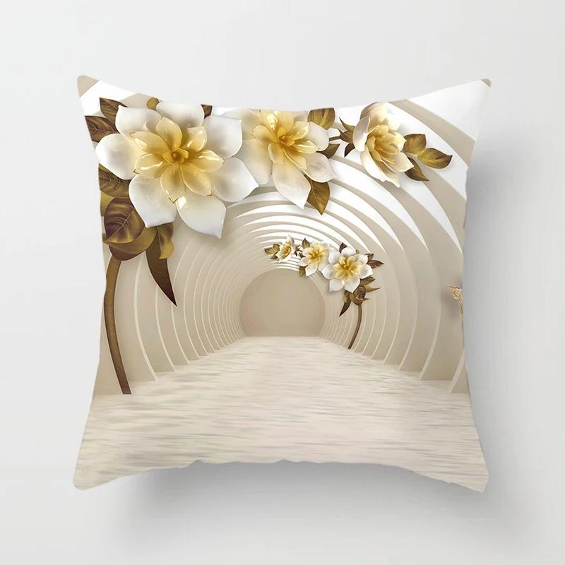 Flower Pattern Pillowcase Car Ornaments Office Living Room Home Pillowcase
