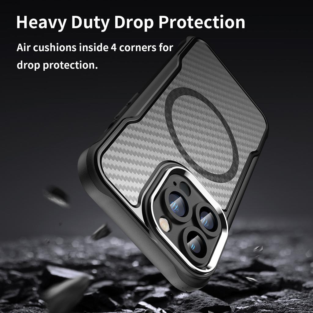 For iPhone 15 Pro Magnetic Case Compatible with MagSafe TPU+PC Phone Cover