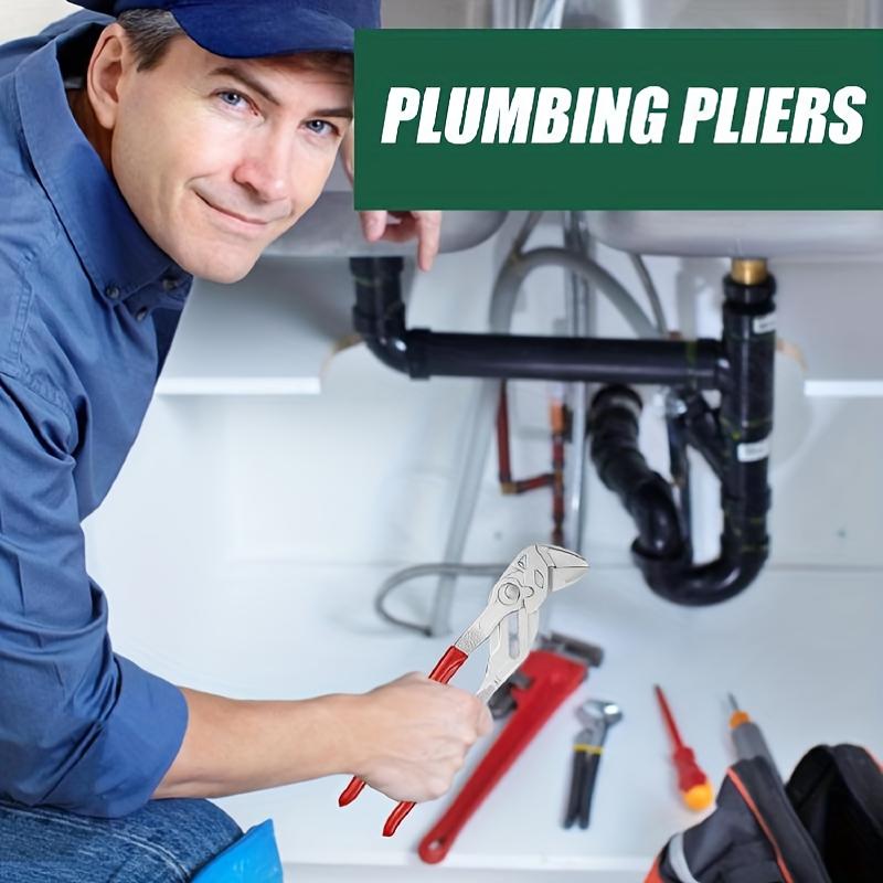 7/10/12-Inch Adjustable Groove Joint Pliers,Ratchet Locking Mechanism, Heavy-Duty Metal Plumbing Tool for Tightening and Loosening Fittings