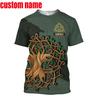 Summer New Printed Irish Celtic Men's and Women's T-shirt, Custom Name Short Sleeve Unisex Shirt, Harajuku Large Casual Sty