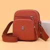 Lightweight Women's Shoulder Bag Solid Collor Mobile Phone Bag Waterproof Nylon Small Square Bag