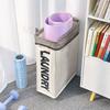 Rolling Laundry Basket with Wheels Laundry Hamper Waterproof Inner Narrow Corner Clothes Storage Bins for Home Dormitory Hotel