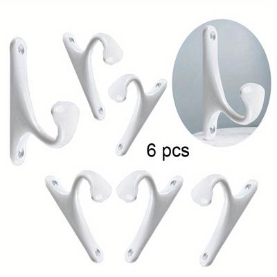 6pcs Zinc Alloy Wall Mounted Hook Rustic Key Coat Bag Hat Hanger Robe Hooks Hanging Kitchen Bathroom Room Coat Rack Hooks