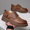 Leather Shoes Men's Autumn Leather Shoes Motorcycle  Boots Retro British Style Versatile Casual Business Dress Shoes