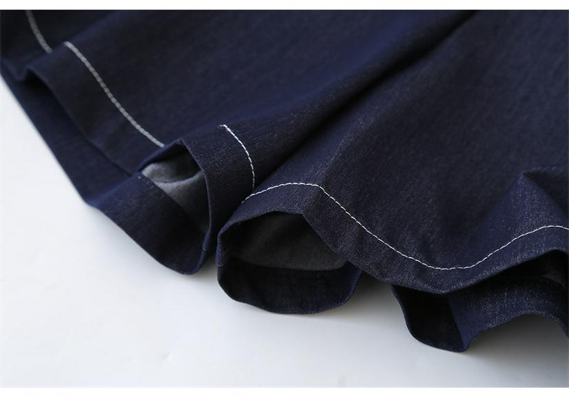 Plus Size Women's High-Waisted Wide-Leg Tencel Denim Shorts with Elastic Waist 