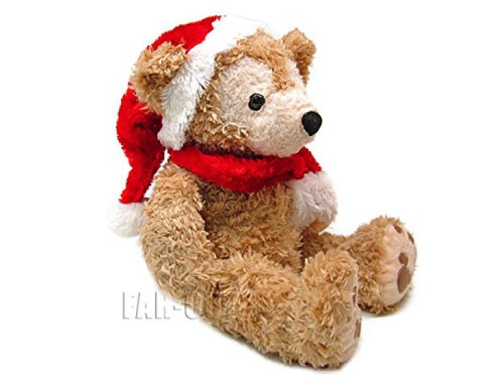 TDS Duffy 2005 Christmas Fur Scarf Santa Hat Beads Plush Duffy Tokyo Disney Sea