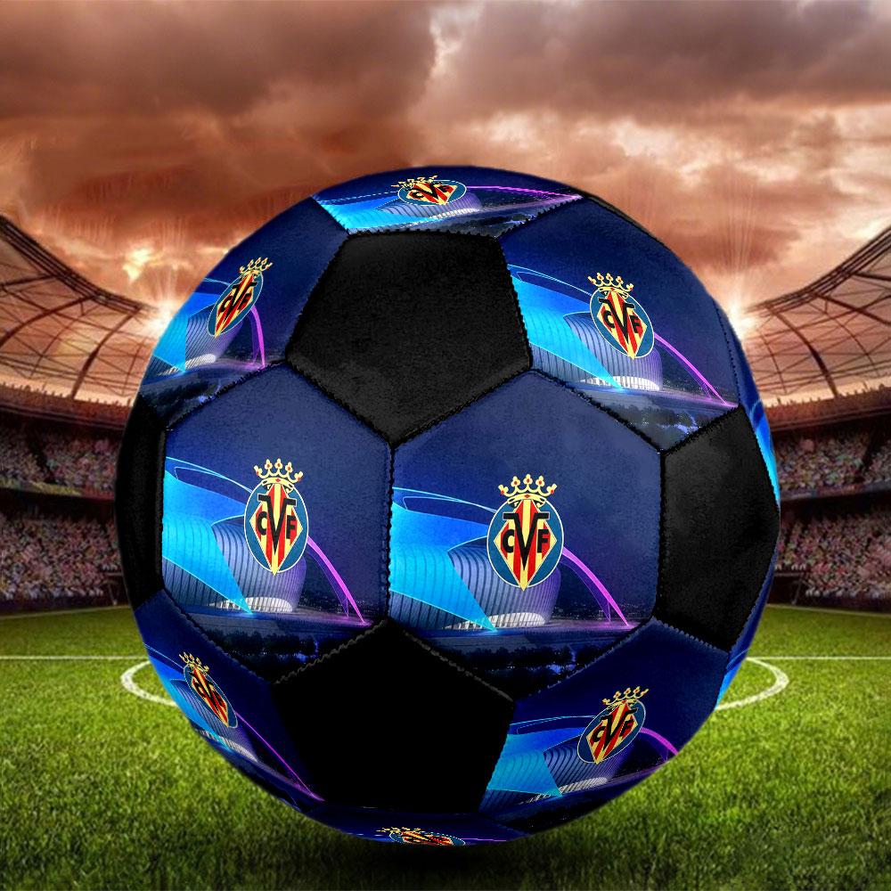 1PC Villarreal football size 5 soccer ball PrahaIndoor Soccer Ball Colorful All Ages Machine Stitched PVC Competition Ready Durable High-Bounce
