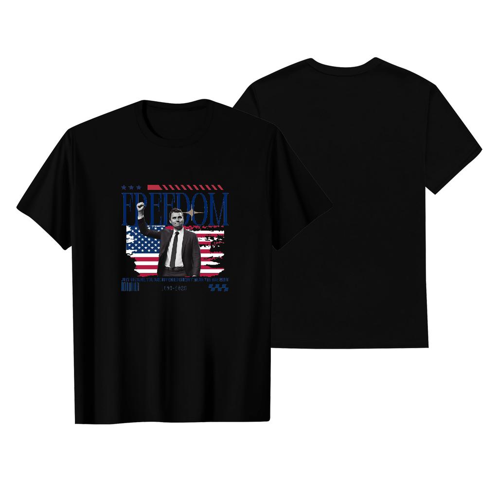 Unisex Round Neck Casual Printed Short-sleeved T-shirt Top