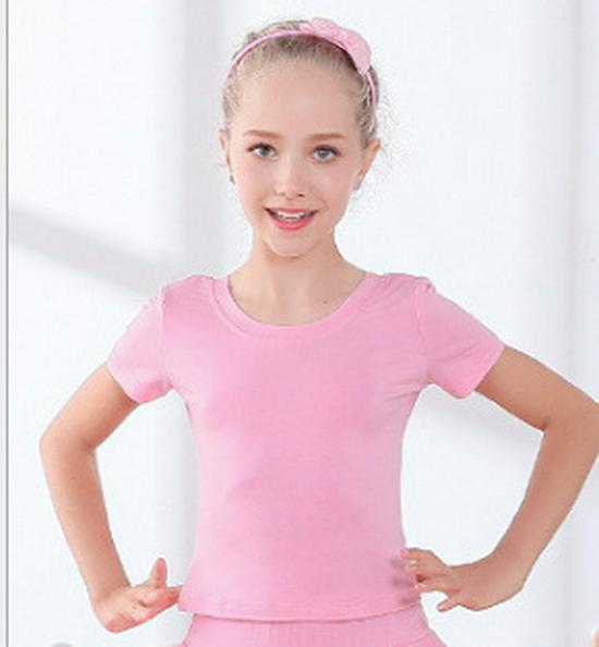 Children's Cotton Dance Tops - Spring & Autumn: Long/Short Sleeve Latin, Summer Chinese, Yoga Wear for Girls