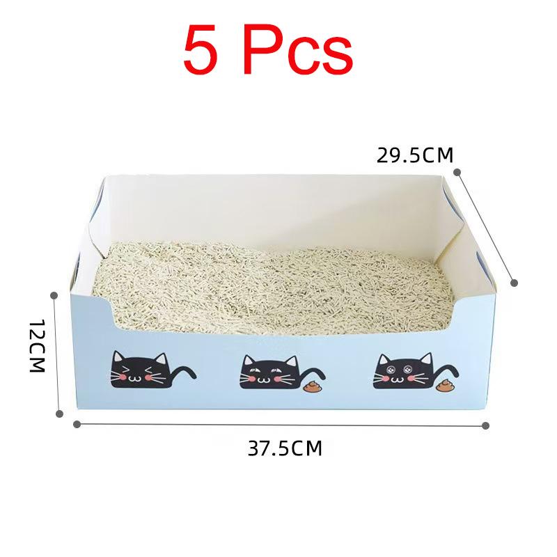 Disposable Cat Litter Box PP Waterproof Cat Toilet Oversized Folding Cat Portable Outdoor Temporary Car Box Cat Toilet Special