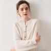 Women's Slim Fit Cashmere Knit Cardigan – Round Neck, Thickened, Versatile, Skin-Friendly Wool Coat for Autumn/Winter.