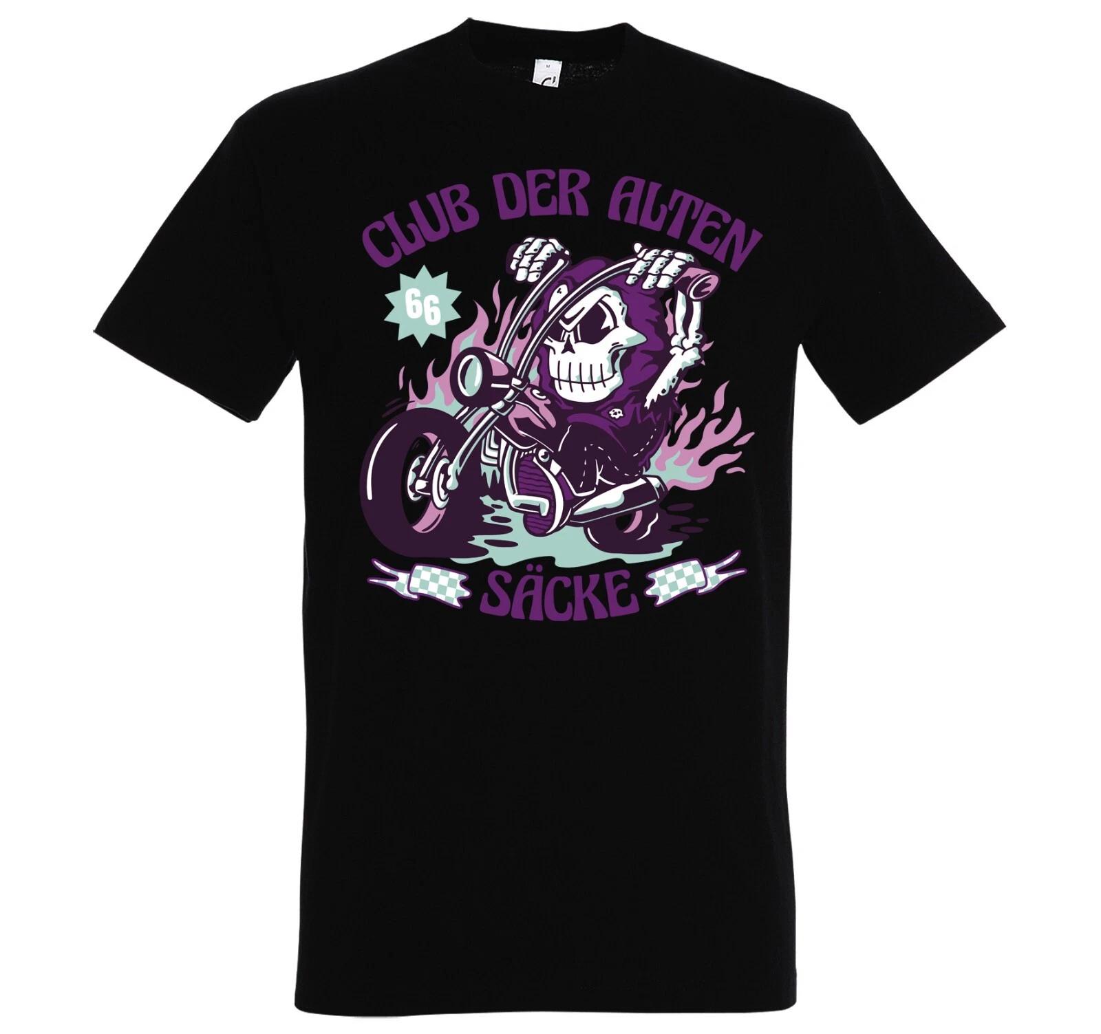 Youth Designz Biker Mens Printed T-Shirt Funny Club Of Old Sacks Bike 3XL