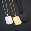 Oțel Inoxidabil European și American Personalizat Brand Militar Pandantiv pentru Bărbați Colier Simplu pentru Bărbați și Femei