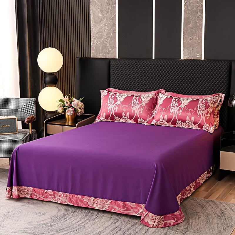 European Silk Cotton Jacquard Wedding Bedding Set - Four-Piece Duvet Cover Gift