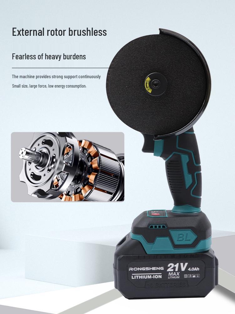 4-Inch Brushless Angle Grinder & Little Eagle Lithium Battery Saw - Handheld Polishing, Cutting, Grinding, Grout Remover Tool.