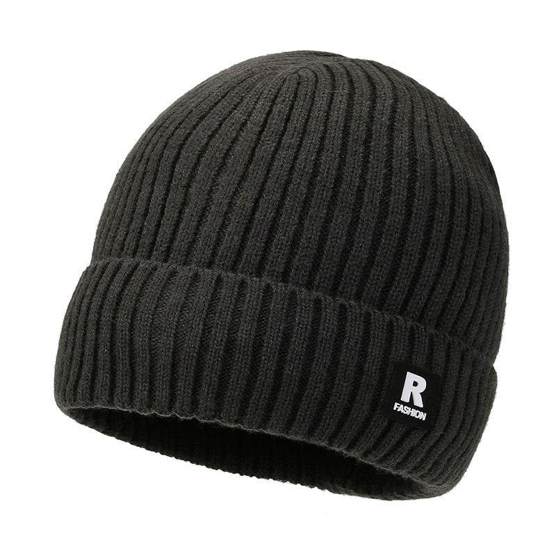 Men's Large-Fit Fleece-Lined Beanie - Thermal Knit Hat with Ear Flaps for Winter & Skiing