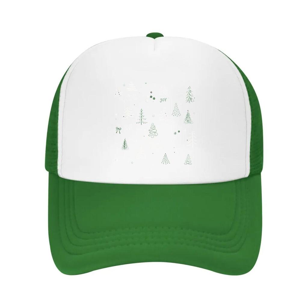 Whimsical Christmas Tree Doodle Patt Mesh Baseball Cap Casual Hat Outdoor  For Womens Unisex FeUnisex