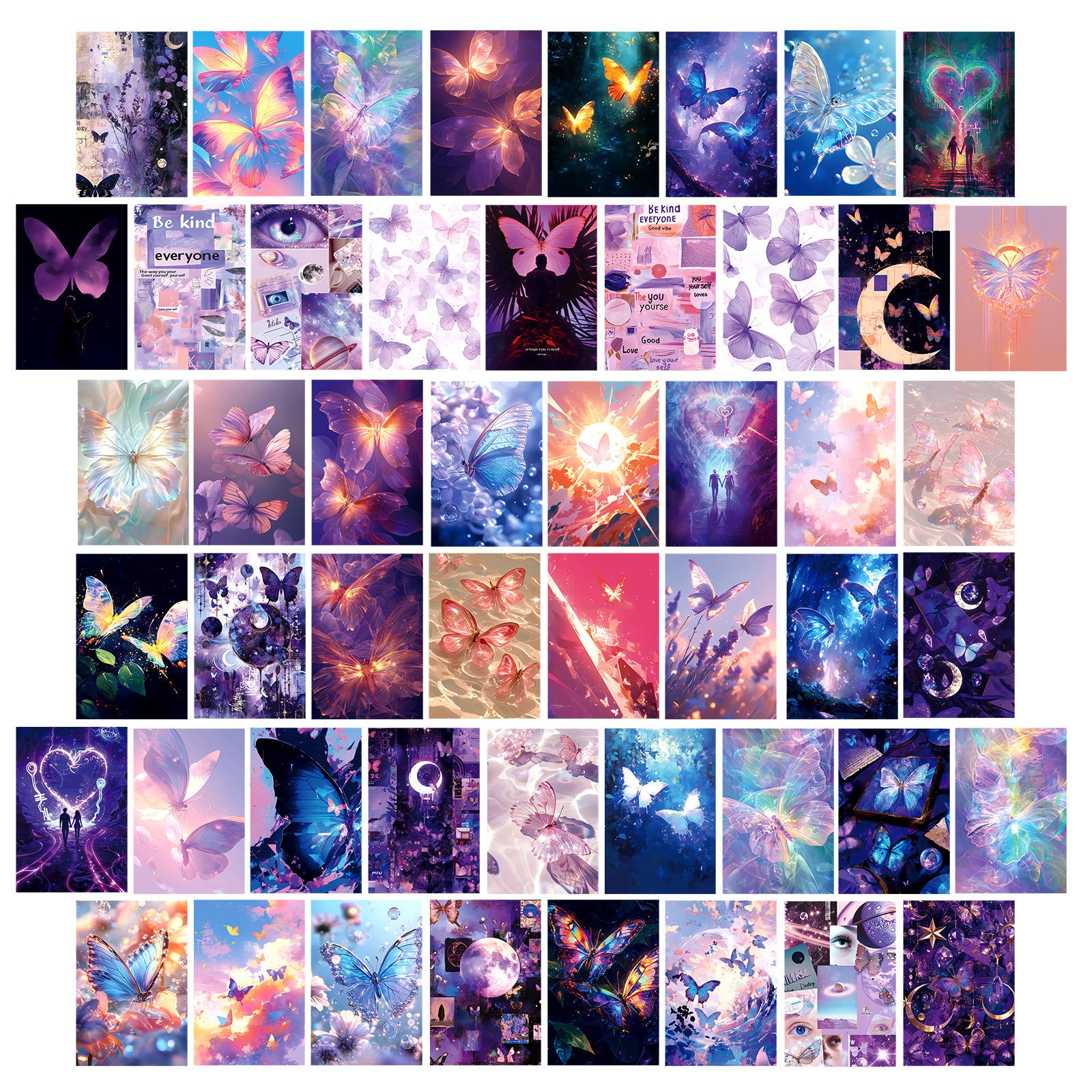 

50 декоративных настенных открыток серии Purple Dream Butterfly T01042561