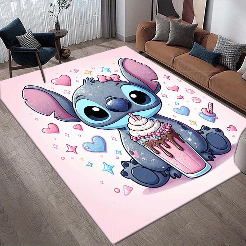 1pc Stitch Pattern Area Rug Soft Flannel Floor Mat for Living Room,Office,Bedroom and Carpet,Sofa Coffee Table Floor Mat