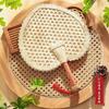 Baby Fan That Can Be Chewed, Hand-Cranked Small Palm Fan, Hand-Woven Fan, Traditional Banana Leaf Fan for Children, Girls, and Babies
