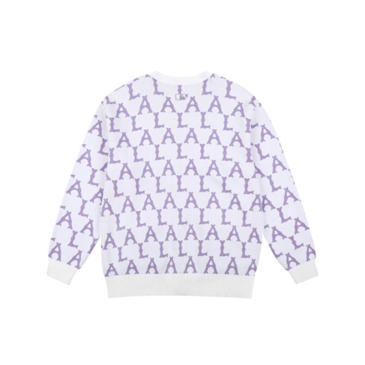 New MLB Old Flower Knitwear Unisex Purple 31KT03111-07V