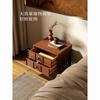 Medieval bedside table Household bedroom Bedside table Solid wood simple modern small cabinet