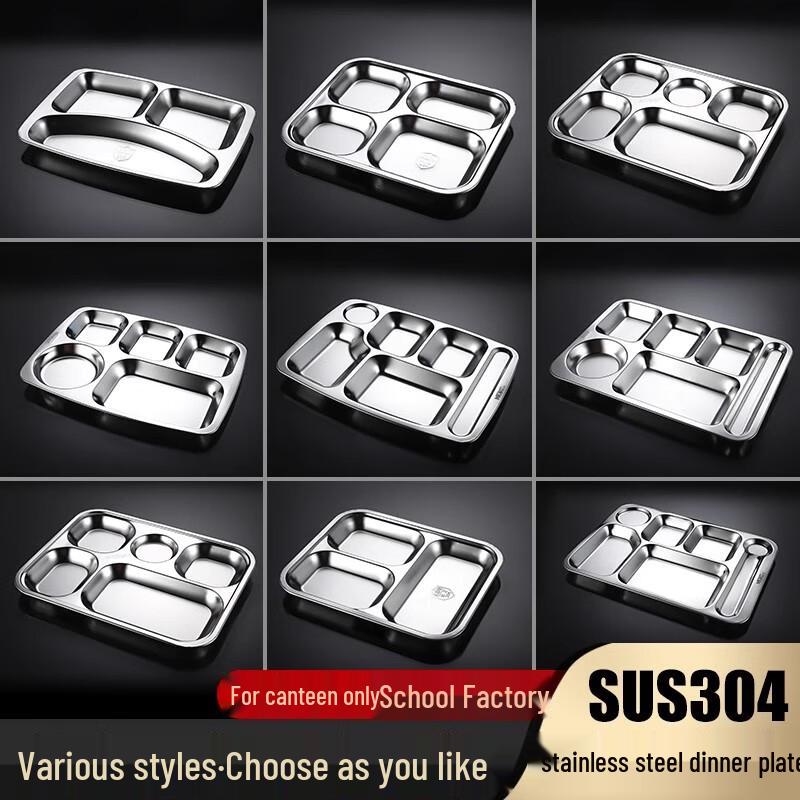 Stainless Steel Divided Lunch Tray