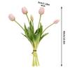 3 Bouquets Man-Made Tulip Flowers Fake Flowers Real Feel Latex Bouquet Home Office Wedding Party Desktop Decoration Garden