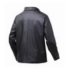 VANCAMEL Men's Trendy Faux Leather Lapel Jacket