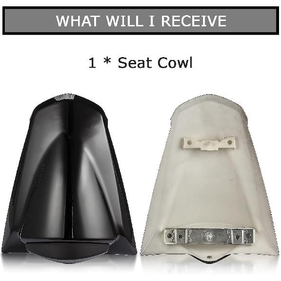 PSLER Rear Seat Cover Rear Seat Fairing Cover for Ninja 250R ZX250R EX250 2008-2012 Black