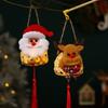 Handheld Christmas Bamboo Lantern Light-emitting Handmade Woven Lamp  Decoration